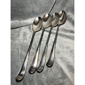 Vintage Leonard Silverplate Serving Spoons Set 4 13in Long Handle Tableware